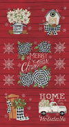 56000 12 Home Sweet Holidays Red Panel