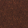 11216 15 Tooled Leather Brown 17" End-of-Bolt Piece