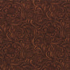 11216 15 Tooled Leather Brown 14" End-of-Bolt Piece