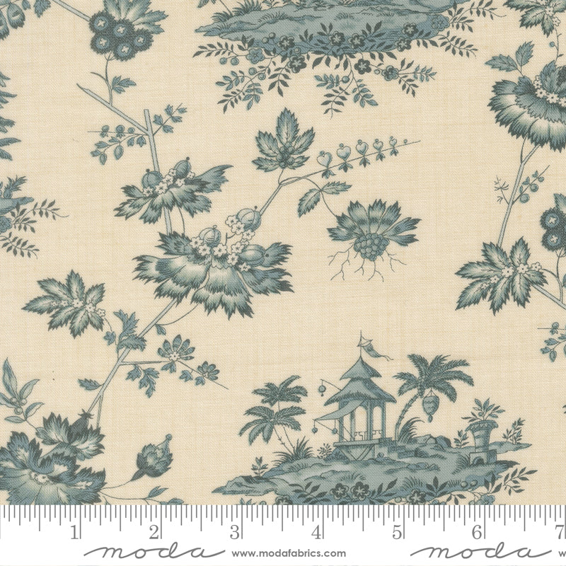 13992 13 Fleur de Paris Pearl/French Blue By-the-Yard