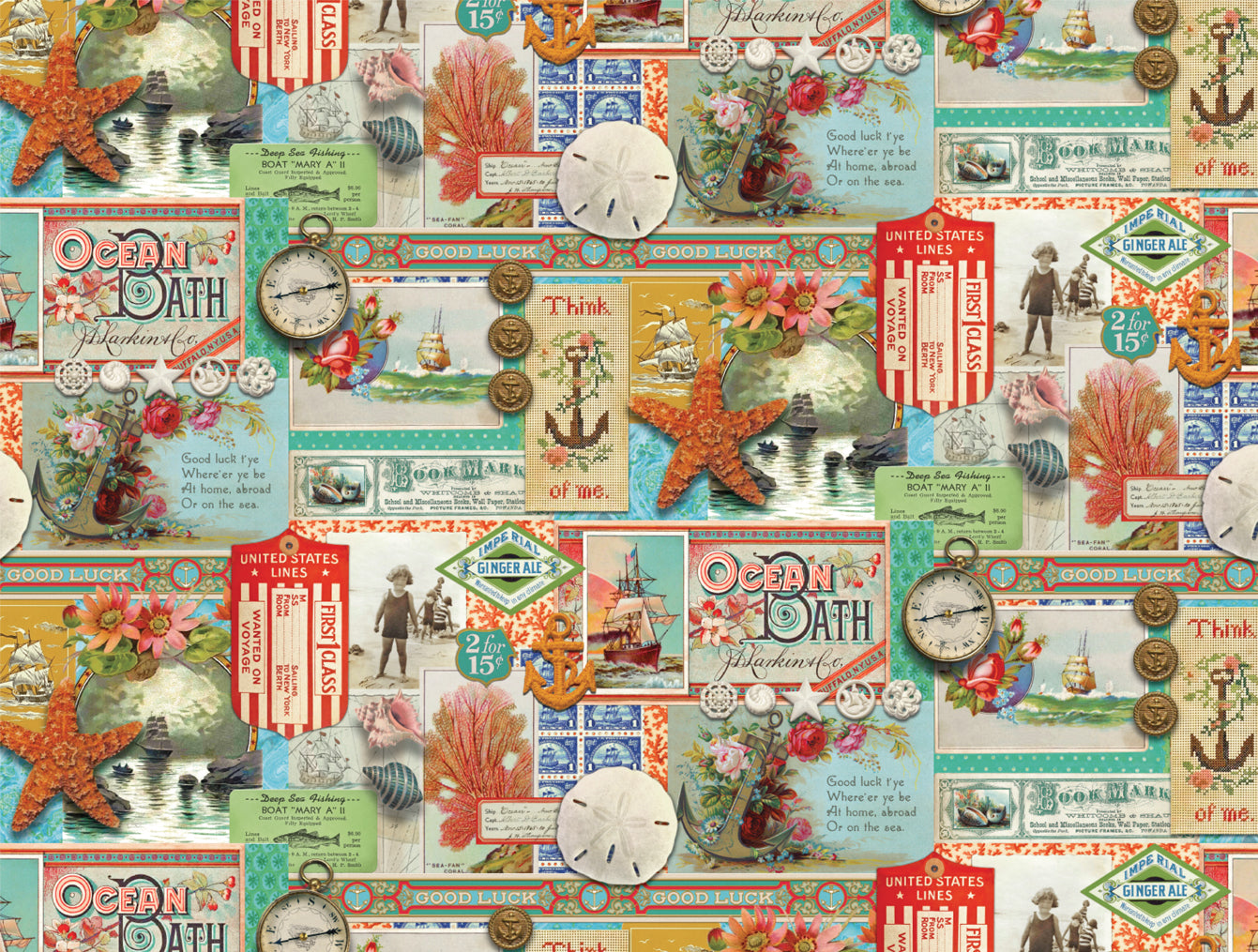 39571 11 Saltwater Nautical By-the-Yard