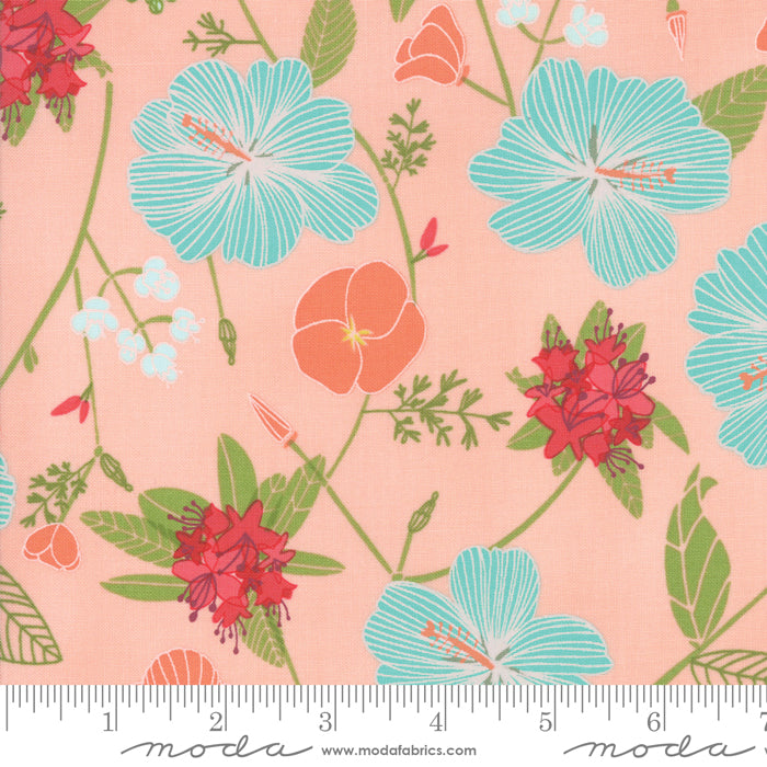 13320 16 Pacific Wanderings Coral Fat Quarter