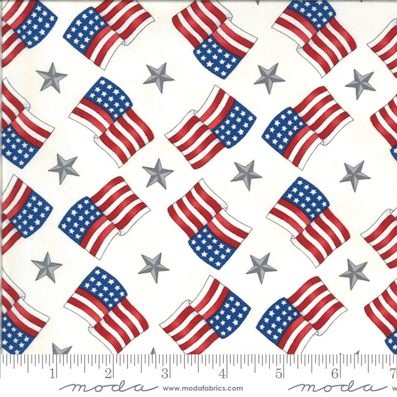 19986 12 America The Beautiful White By-the-Yard