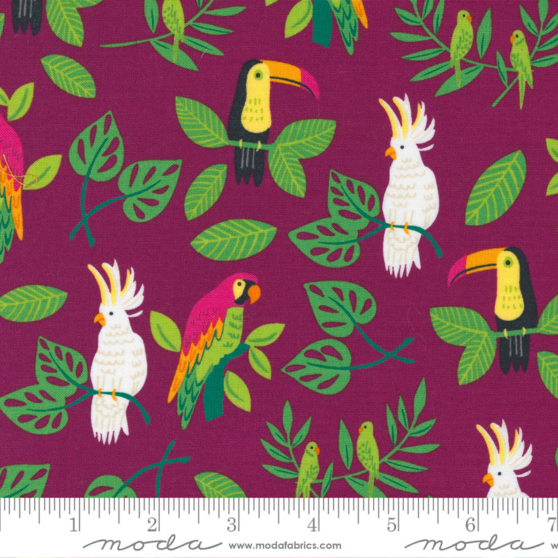 20782 17 Jungle Paradise Magenta By-the-Yard