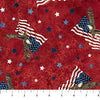 S23460 24 Stonehenge Stars and Stripes VIII Red By-the-Yard