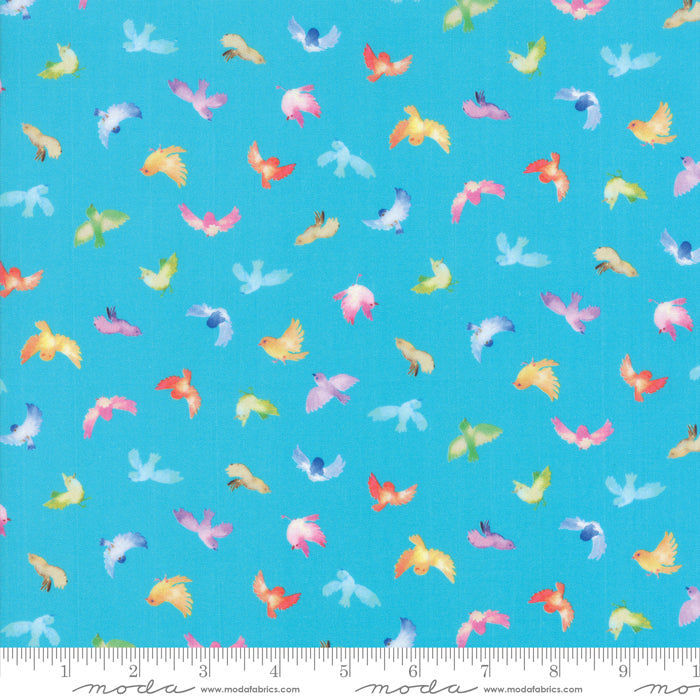 33463 18 Flights of Fancy 2019 Turquoise By-the-Yard