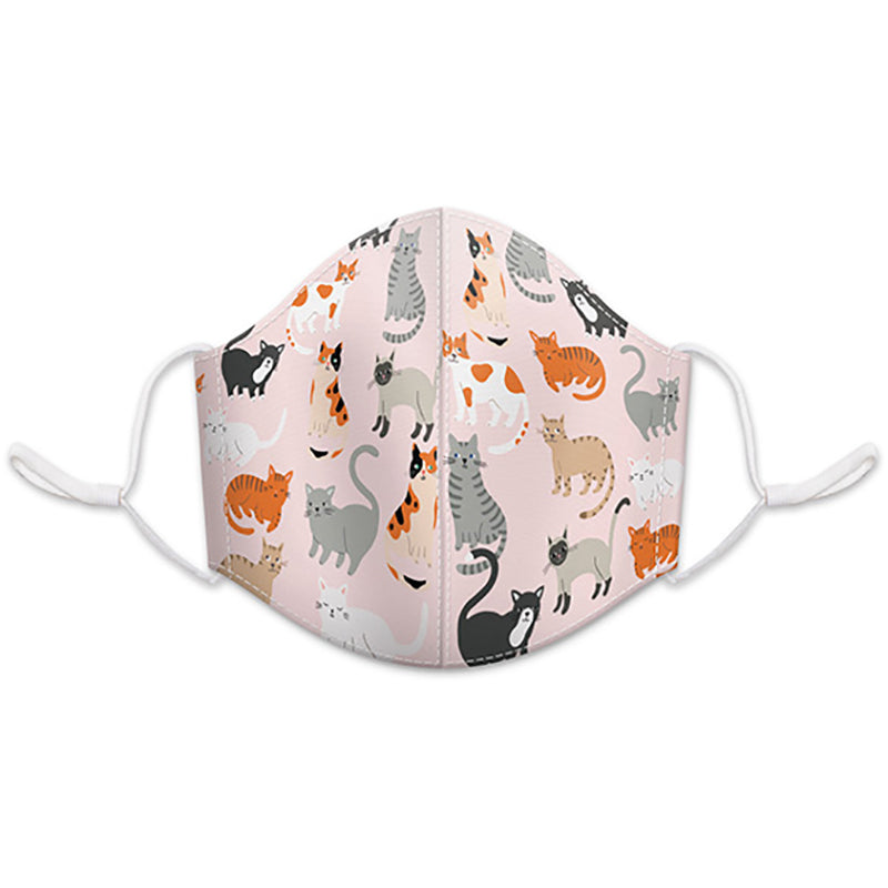 Punch Studio Cotton Face Mask - Cat Mix Pink 41011