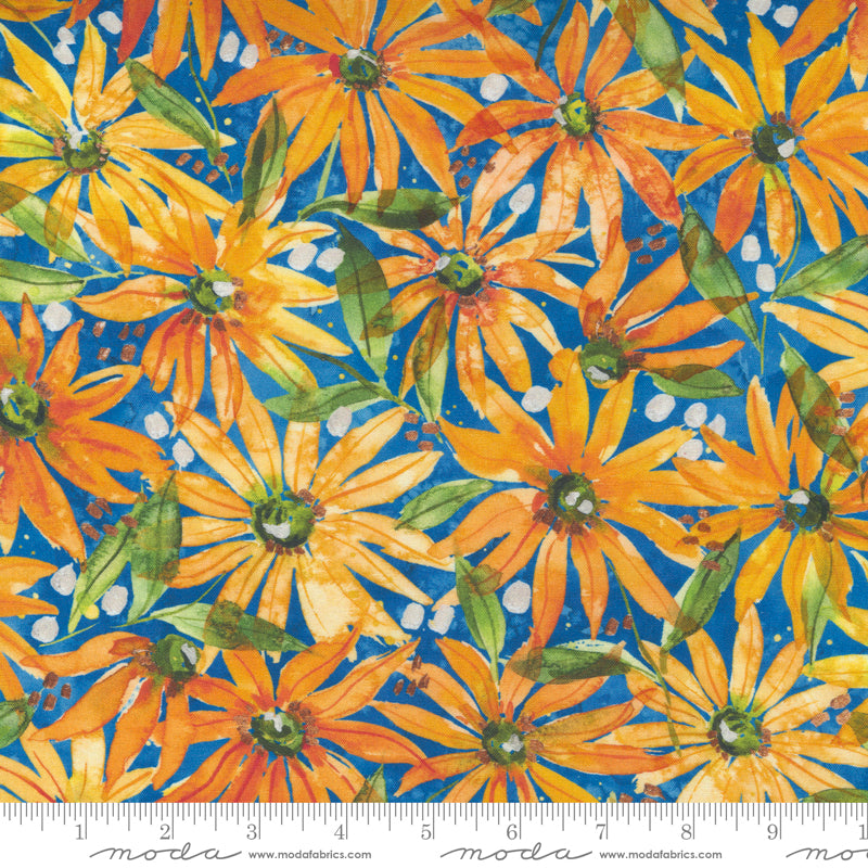 8494 14 Fresh as a Daisy Cobalt By-the-Yard