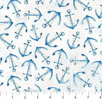 SDP24167 11 Sail Away Anchor Toss Cream 17" End-of-Bolt Piece