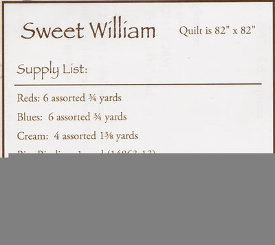 SWEET WILLIAM Quilt Pattern