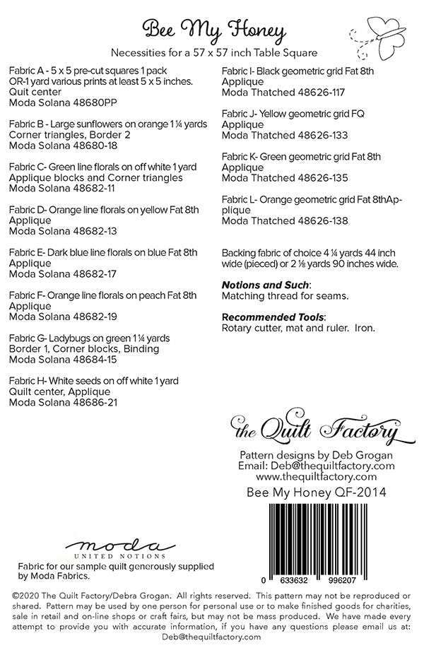 Bee My Honey QF-2014 Pattern Pattern